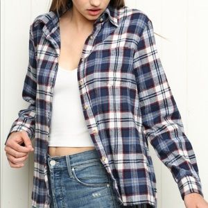 Brandy Melville Wylie Plaid Flannel Shirt
